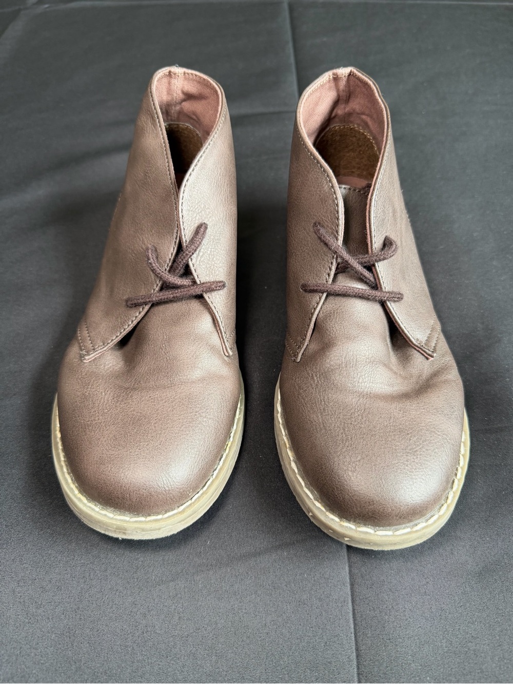 The Children’s Place Brown Faux Leather Lace-Up Boots Boy’s Size 4